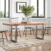Rustic Industrial Dining Table Silver Metal Legs - Chunky Solid Wooden Industrial Style Quirky Dining, Kitchen Table, Desk, Counter, Worktop 1.5m / 1.8m / 2m Seats 4-8 persons